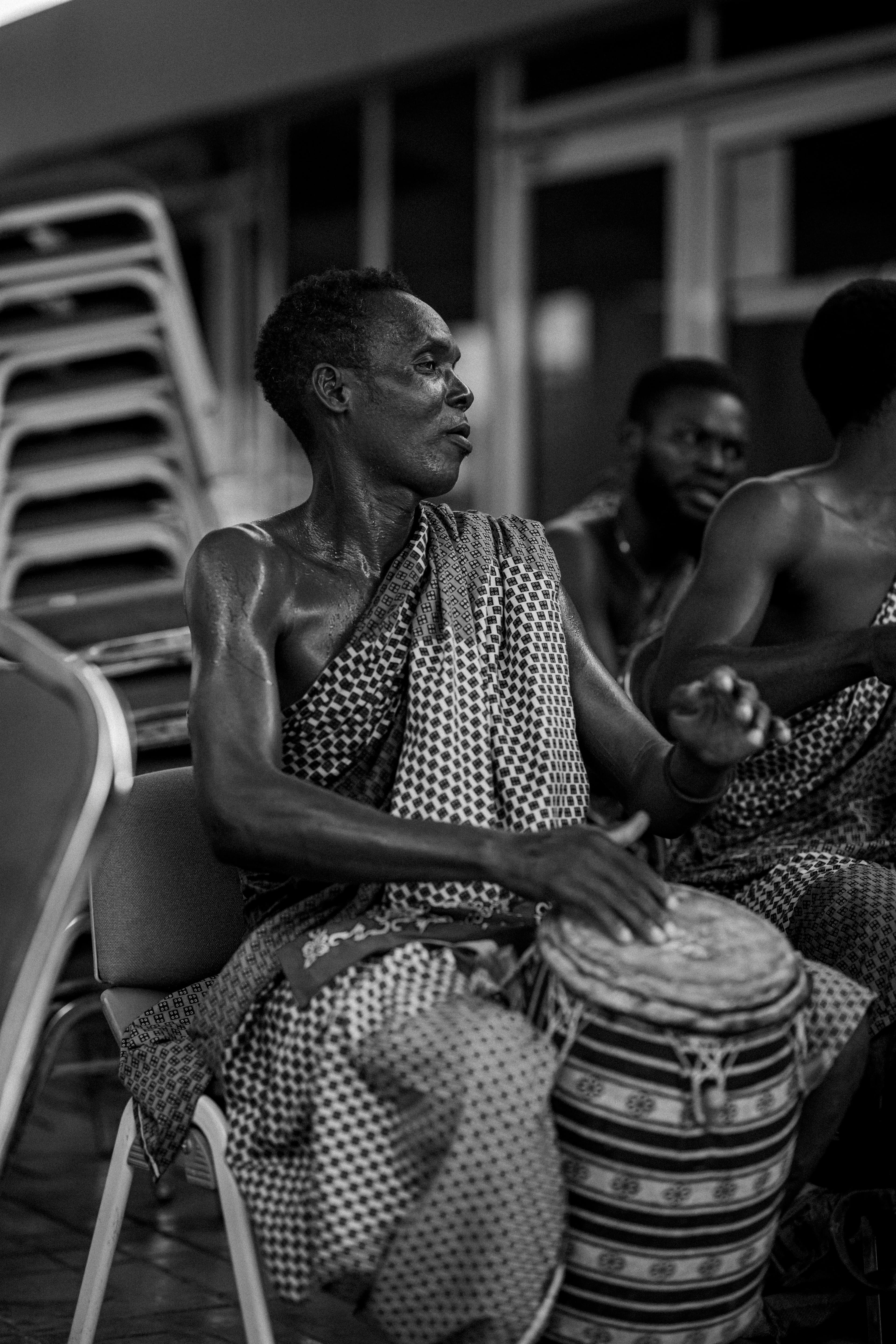 Cultural Ghanaian Drummer